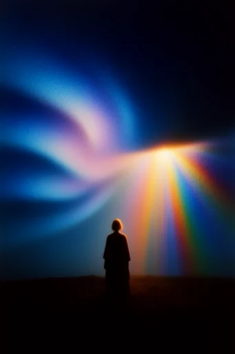 Prismatic Cosmic Surrealism style AI image example 2