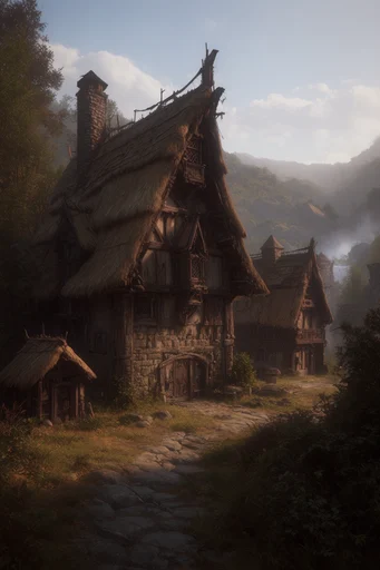 Monolithic Atmospheric Romanticism style AI image example 4