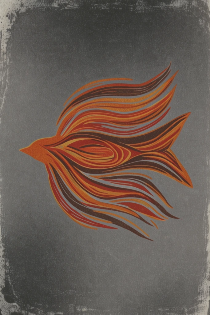 Amber Noir Linearism style AI image example 3