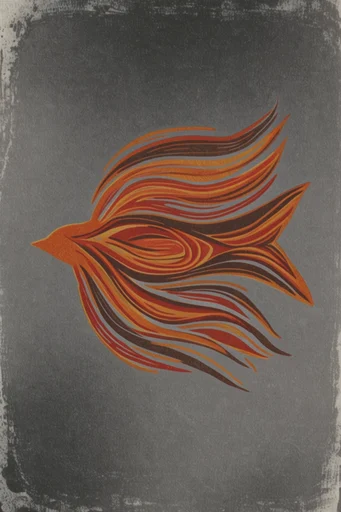 Amber Noir Linearism style AI image example 3