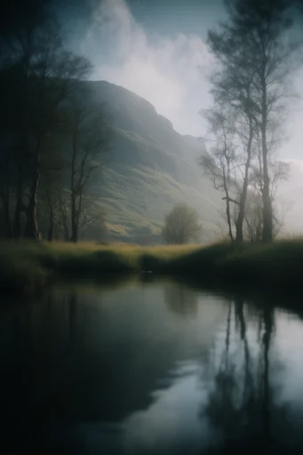Melancholic Forest Solitude style reference image — atmospheric morning fog