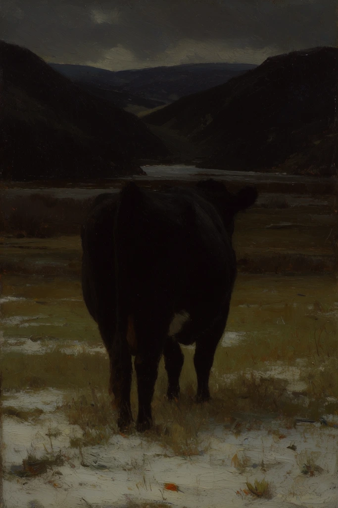 Moody Tonalist Romanticism style AI image example 3