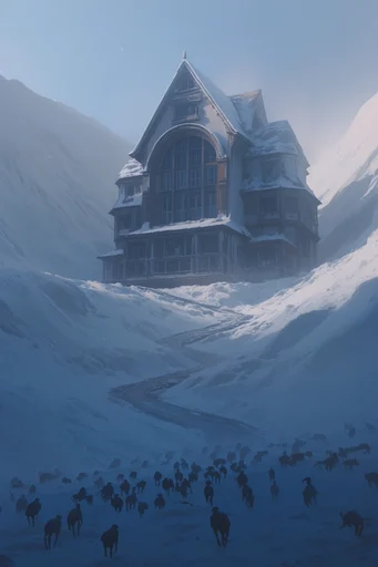 Ethereal Monumental Dreamscapes style reference image — monolithic ruins