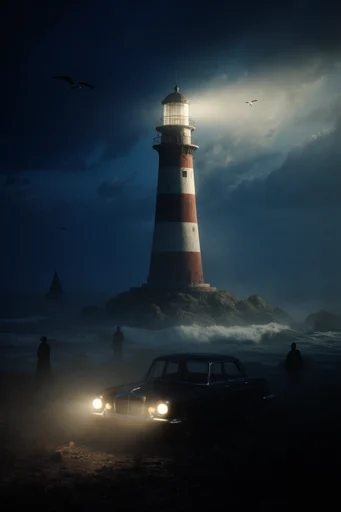 Atmospheric Midnight Noir style reference image — mysterious silhouettes