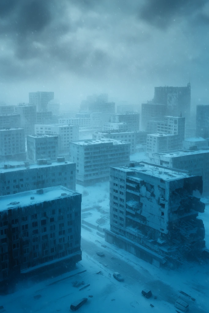 Frozen Industrial Dystopia style AI image example 2