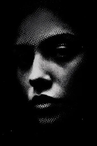 Gritty Monochromatic Noir style reference image — gritty analog decay