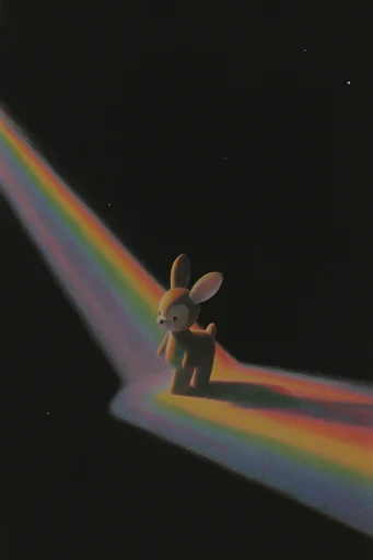 Chromatic Cosmic Surrealism style reference image — minimalist surrealism
