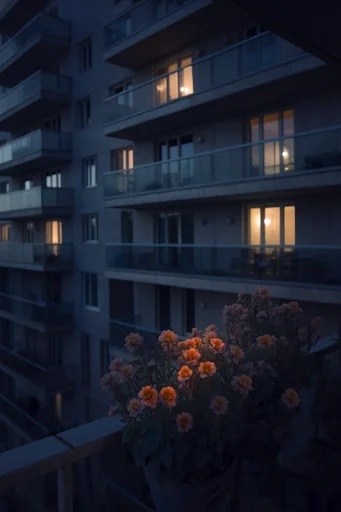 Cinematic Urban Solitude style reference image — nocturnal atmosphere