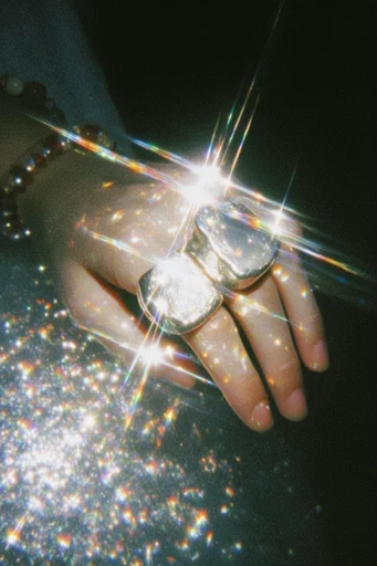 Prismatic Nocturnal Glamour style reference image — retro flash photography