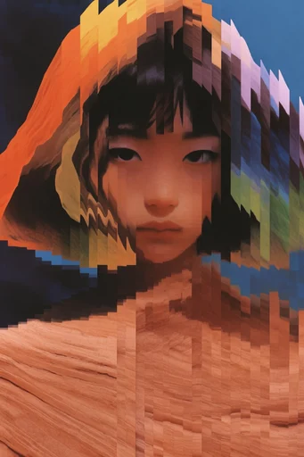 Organic Glitch Synthesis moodboard — generate AI images in this style