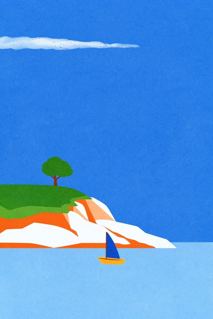 Cobalt Surreal Minimalism style AI image example 2