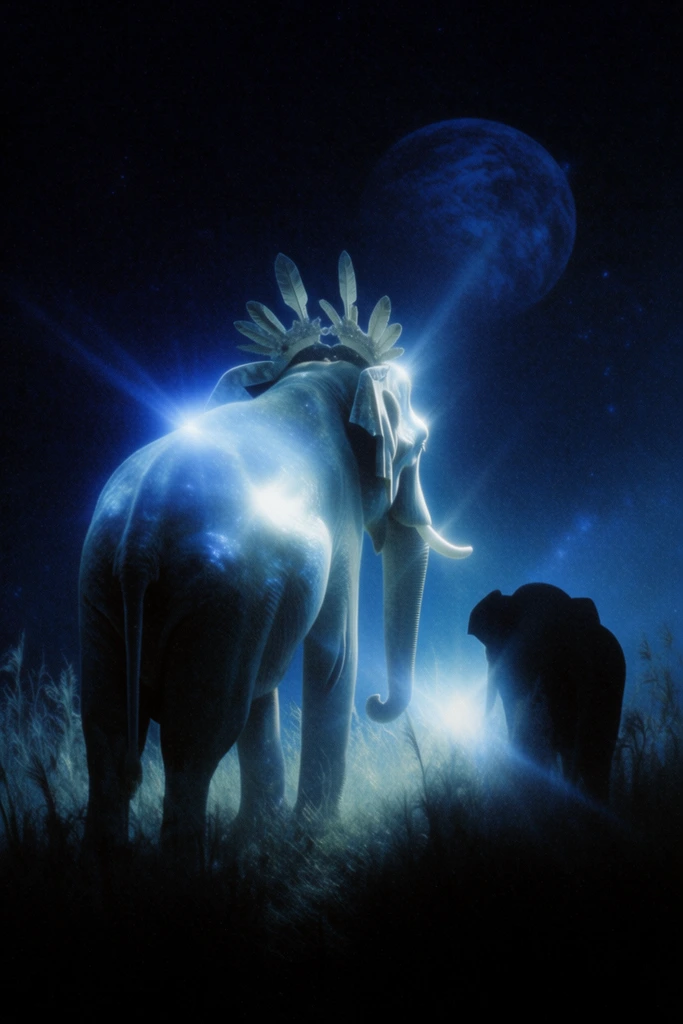 Electric Nocturnal Surrealism style AI image example 3