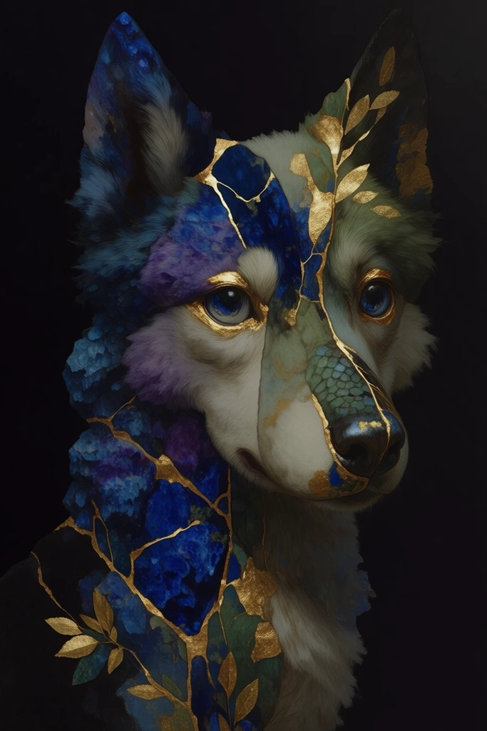 Celestial Gilded Surrealism style AI image example 3