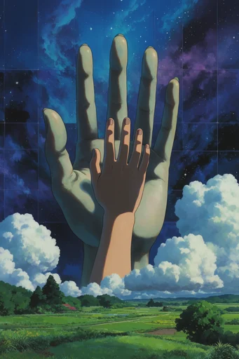 Ethereal Anime Vistas style reference image — vibrant anime background