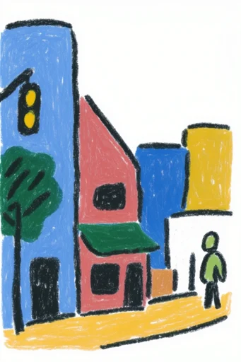 Expressive Naïve Minimalism style reference image — naive art style