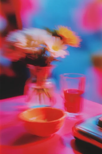 Chromatic Neon Hallucination style reference image — neon motion blur