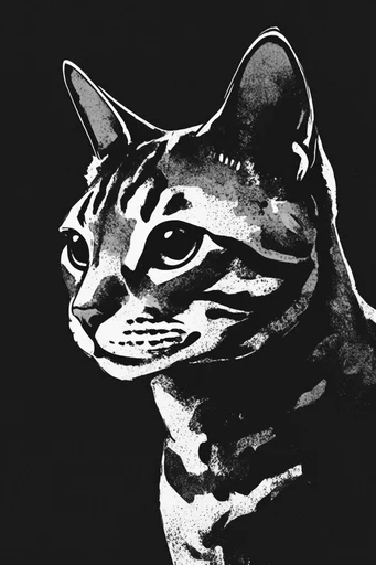 Gritty Chiaroscuro Noir style reference image — graphic silhouette