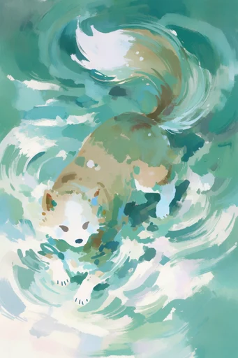 Ethereal Bio-Fluid Synthesis style AI image example 3