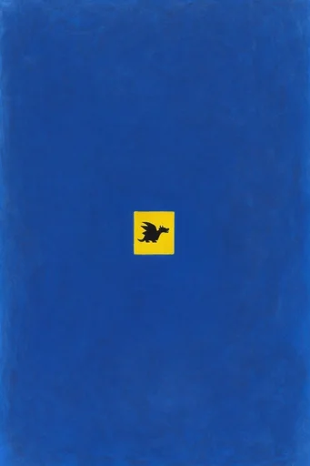 Cobalt Surreal Minimalism style reference image — sharp hard-edged shadows