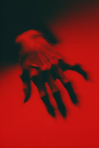 Monochromatic Crimson Surrealism style reference image — dramatic chiaroscuro lighting