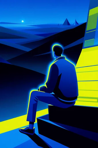 Neon Nocturnal Vectorism moodboard — generate AI images in this style