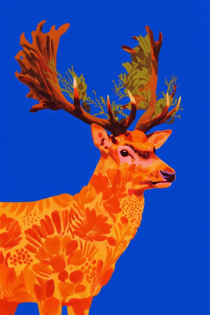 Cobalt Botanical Fauvism style AI image example 3