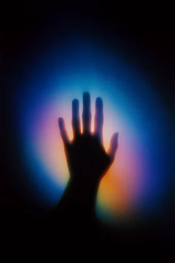 Prismatic Cosmic Surrealism style reference image — prismatic light beams