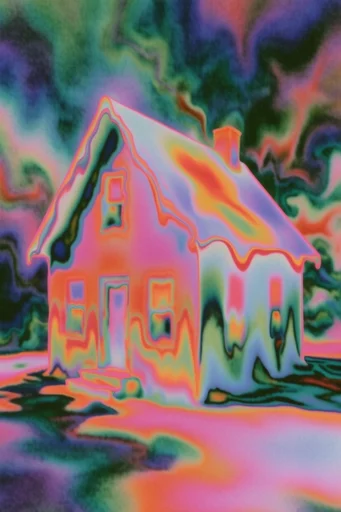 Thermal Acid Glitch style AI image example 4