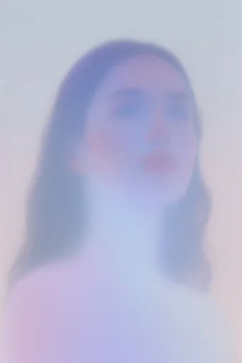 Ethereal Luminescent Gradient style reference image — fine velvety noise texture