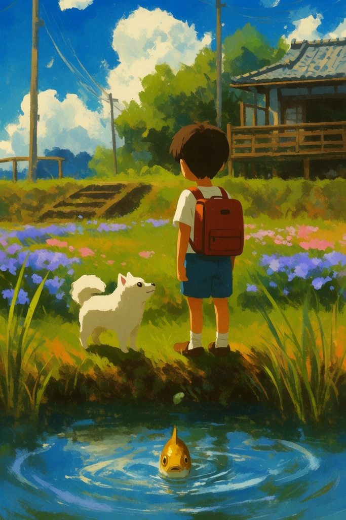 Vibrant Nostalgic Anime style AI image example 2
