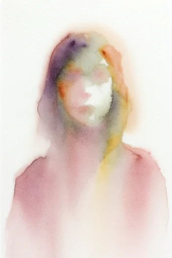 Ethereal Grain Aura style reference image — organic color bleed