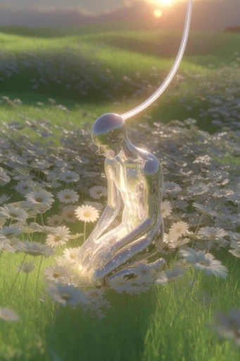 Ethereal Luminescent Xenopastoral style AI image example 2