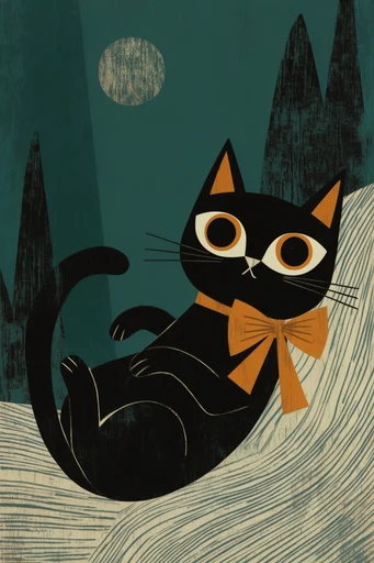 Moody Nocturnal Whimsy style reference image — dark fairytale narrative