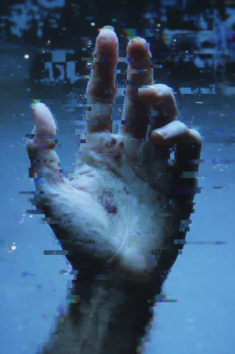 Analog Glitch Gothic style reference image — CRT scanlines