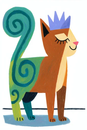 Tactile Storybook Folk style reference image — tactile ink texture