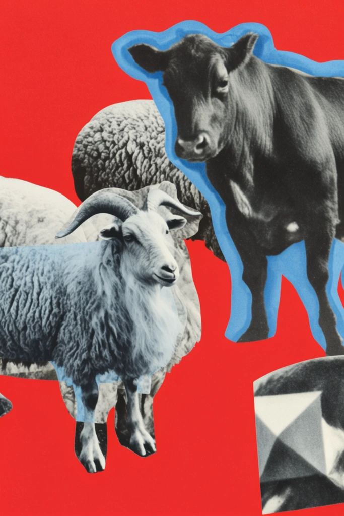 Surrealist Retro Collage style AI image example 3