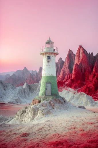 Surreal Infrared Minimalist style reference image — grainy film texture