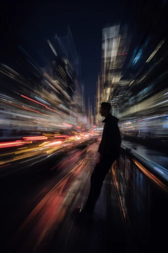 Kinetic Nocturnal Flow moodboard — generate AI images in this style