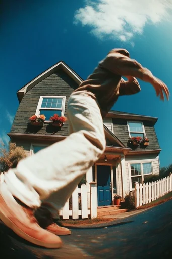 Dynamic Fisheye Streetwear style AI image example 4