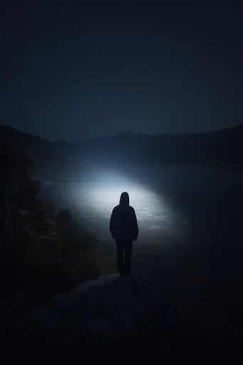 Nocturnal Solitary Minimalism style reference image — minimalist silhouette