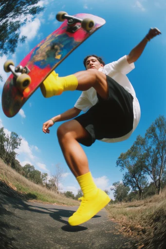 Dynamic Fisheye Streetwear style AI image example 2