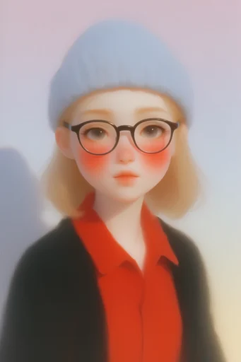Luminous Porcelain Minimalism style reference image — airbrushed makeup