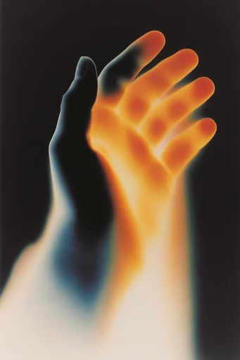 Spectral Thermal Aura style reference image — high-contrast silhouette