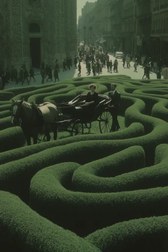 Minimalist Verdant Surrealism style reference image — rolling green hills