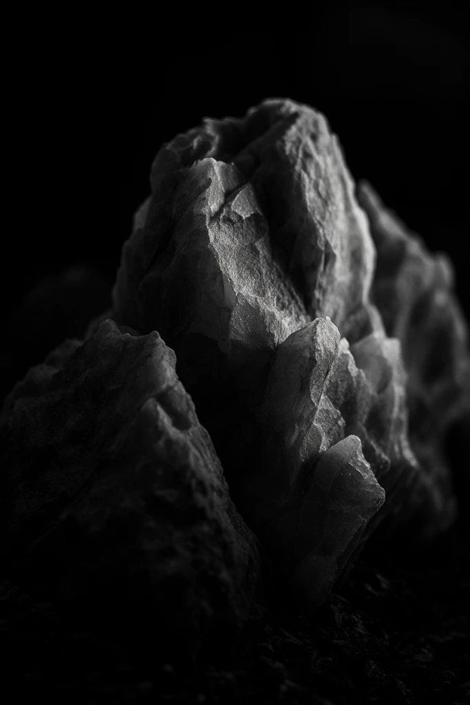 Dramatic Chiaroscuro Monochrome style AI image example 2