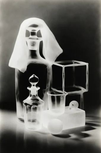Monochrome Spectral Science style reference image — monochrome high-contrast