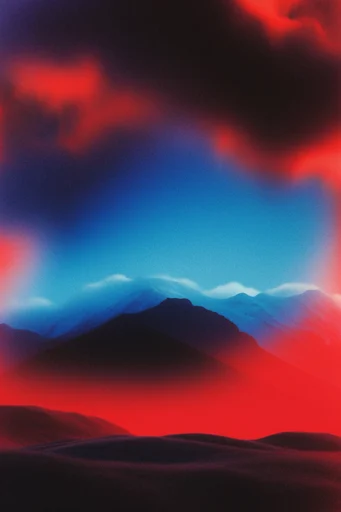 Ethereal Crimson Noir style reference image — chromatic aberration