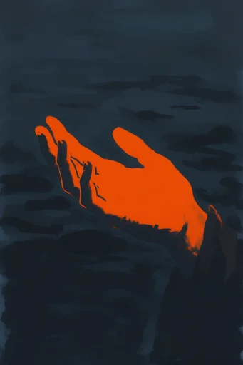 Luminous Nocturnal Noir style reference image — charcoal and deep blue palette