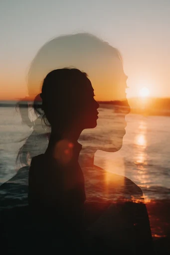 Ethereal Nostalgic Double-Exposure moodboard — generate AI images in this style