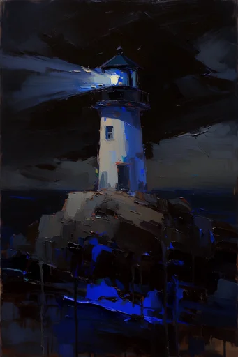 Luminous Noir Expressionism style reference image — expressive brushwork